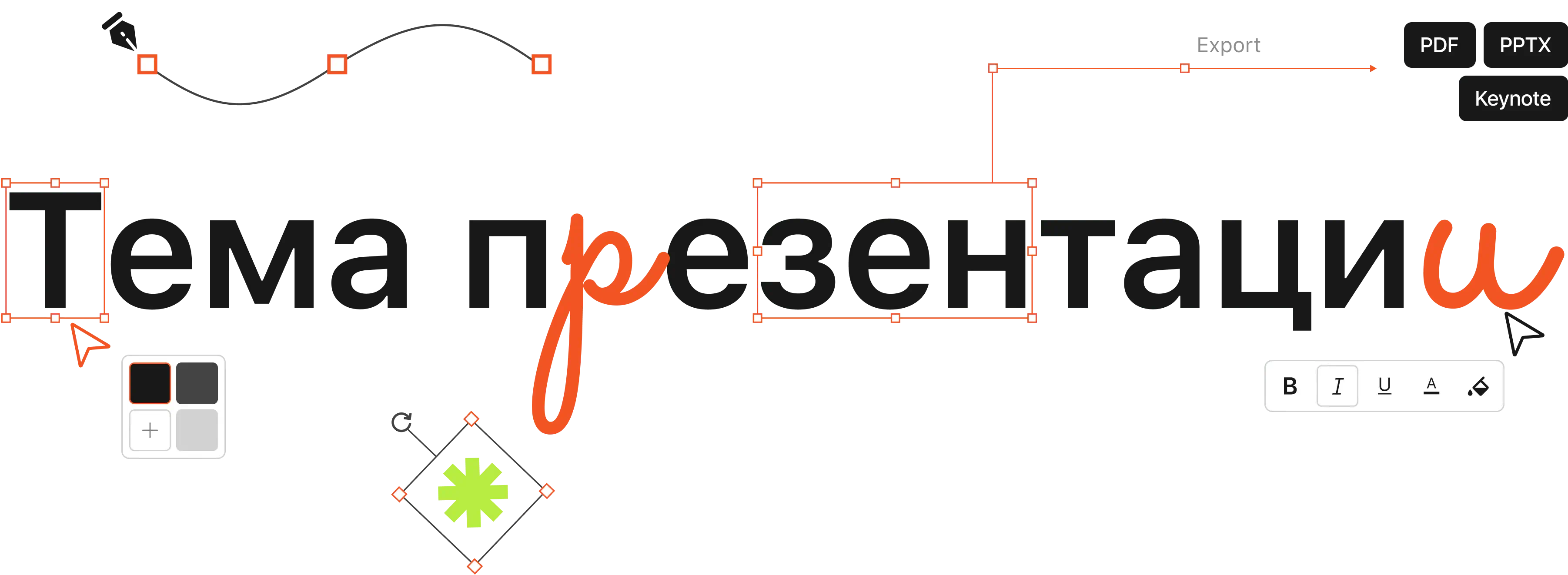 Интерфейс редактора PowerPoint Online